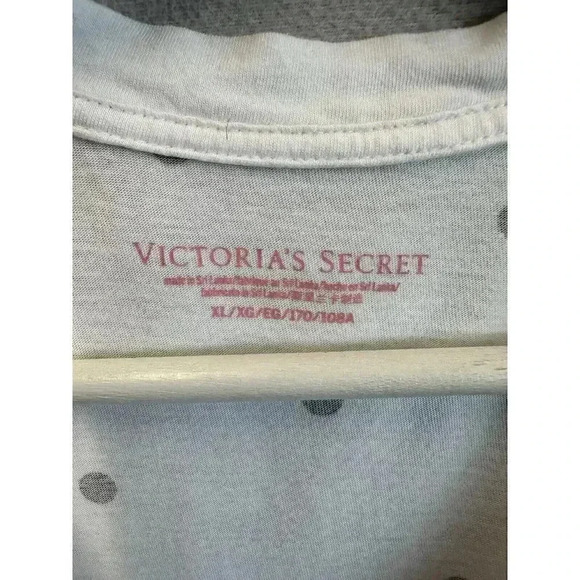 VICTORIA SECRET BOMBSHELL T-SHIRT Women's Sz X-Large Polka Dot White‎ Tee - Picture 5 of 6